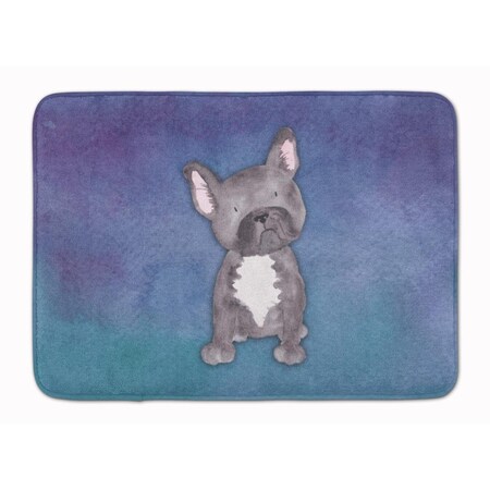 Carolines Treasures French Bulldog Watercolor Machine Washable Memory Foam Mat BB7395RUG